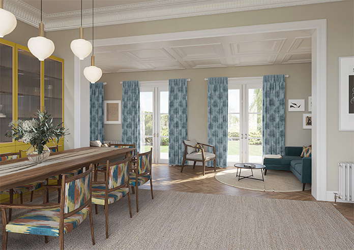 Vintage Tree Velvet, Monochrome - Made to Measure Curtains - Image 8